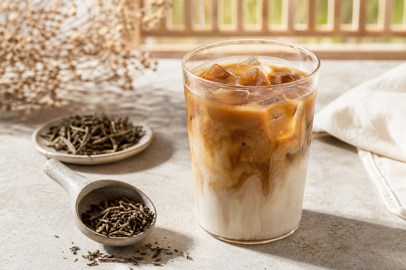 Iced Hojicha Latte