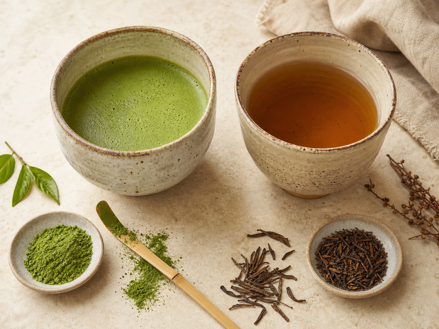 Japanese tea drinks